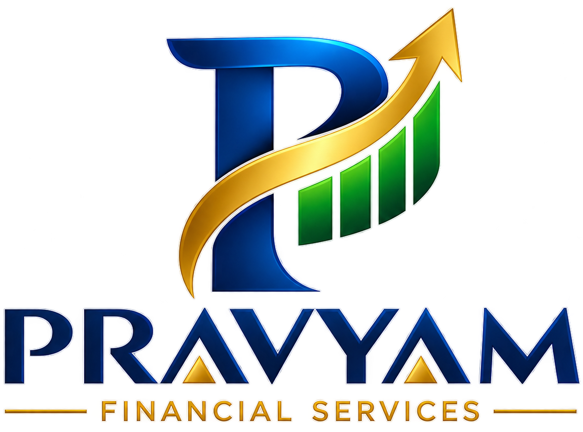 Pravyam Financial Services logo — Plan, Invest, Protect, Grow